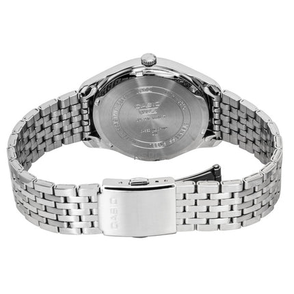 Montre homme Casio analogique en acier inoxydable, cadran noir, mouvement à quartz MTP-B315D-1AV