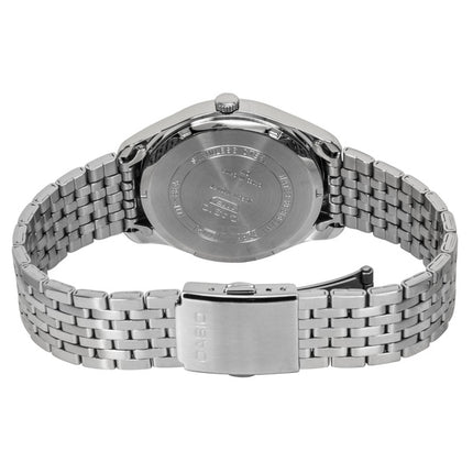 Montre homme Casio analogique en acier inoxydable, cadran argenté, mouvement à quartz MTP-B315D-7AV