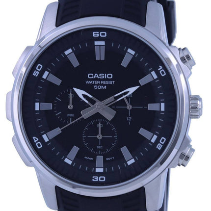 Montre pour homme Casio chronographe bracelet en résine analogique MTP-E505-1A MTPE505-1