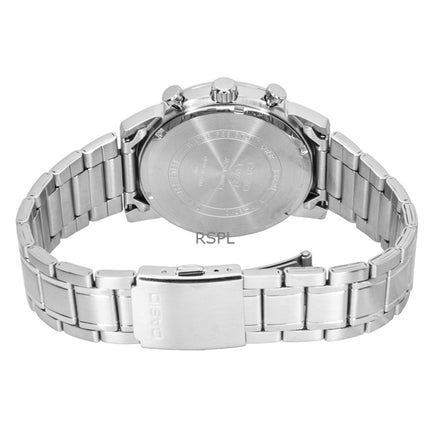 Montre homme Casio MTP-E510D-2A2V, chronographe analogique, boîtier en acier inoxydable, cadran bleu, mouvement à quartz