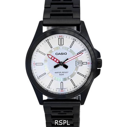 Montre pour homme Casio analogique à cadran blanc et quartz MTP-E700B-7E MTPE700B-7E