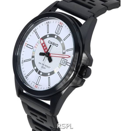 Montre pour homme Casio analogique à cadran blanc et quartz MTP-E700B-7E MTPE700B-7E