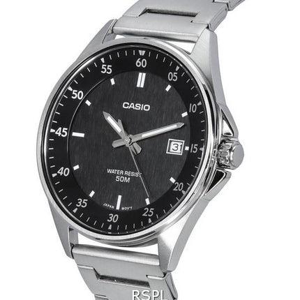Montre Homme Casio Standard Analogique Acier Inoxydable Cadran Noir Quartz MTP-E705D-1E
