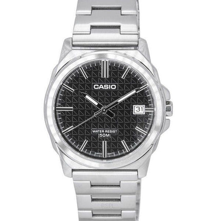 Montre Casio Standard analogique en acier inoxydable avec cadran noir et quartz MTP-E720D-1A pour homme