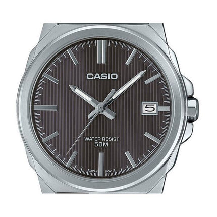Montre Casio Standard analogique en acier inoxydable avec cadran gris et quartz MTP-E720D-8AV pour homme