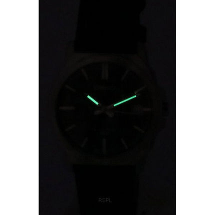 Montre pour homme Casio Standard analogique avec bracelet en cuir et cadran noir à quartz MTP-E720L-1A