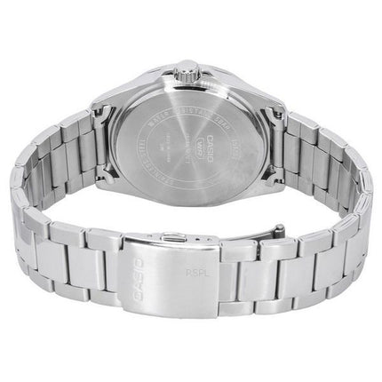 Montre Casio Standard analogique en acier inoxydable avec cadran noir et quartz MTP-E725D-1A pour homme