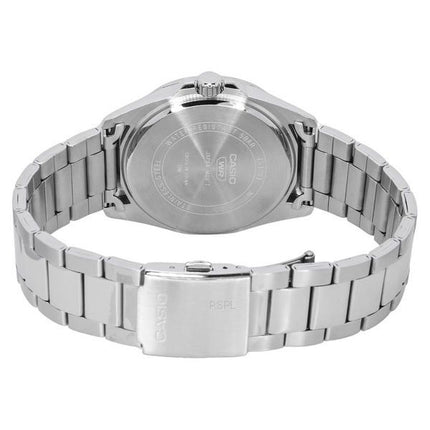 Montre Casio Standard analogique en acier inoxydable avec cadran bleu et quartz MTP-E725D-2A pour homme