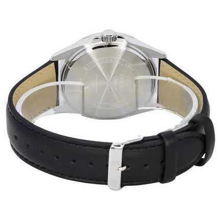 Montre pour homme Casio Standard analogique avec bracelet en cuir et cadran noir à quartz MTP-E725L-1A