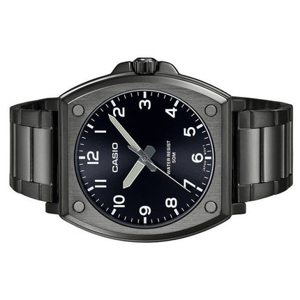 Montre pour homme Casio Standard analogique en acier inoxydable plaqué ionique noir avec cadran noir à quartz MTP-E730B-1AV