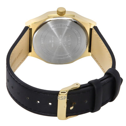 Montre analogique Casio Standard pour homme, bracelet en cuir, cadran noir, quartz, MTP-E735GL-1AV