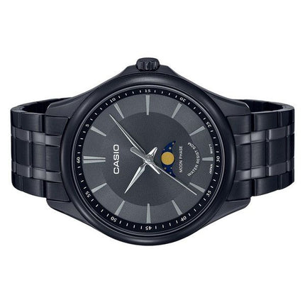 Montre Casio Standard analogique phase de lune cadran noir quartz MTP-M100B-1A pour homme