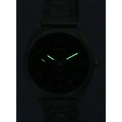 Montre Casio Standard analogique en acier inoxydable avec phase de lune et cadran rouge à quartz MTP-M300D-4A pour ho