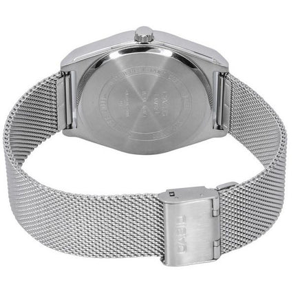 Casio Standard analogique bracelet en maille d'acier inoxydable Phase de lune cadran bleu Quartz MTP-M300M-2A mon