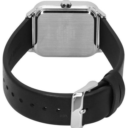 Montre pour homme Casio Standard analogique phase de lune bracelet en cuir cadran blanc Quartz MTP-M305L-7A