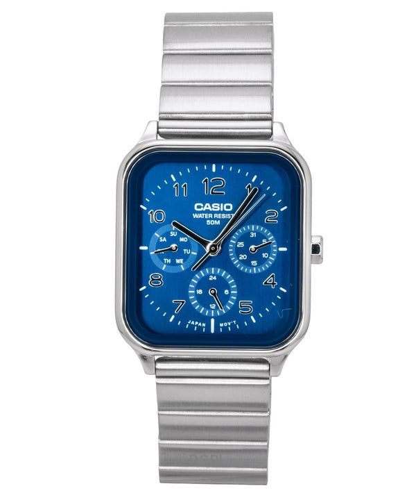 Montre homme Casio MTP-M306D-2AV, analogique standard, cadran bleu, en acier inoxydable, à quartz.