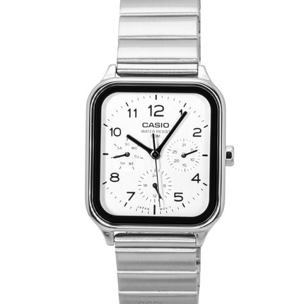 Montre homme Casio MTP-M306D-7AV, analogique standard, cadran blanc, boîtier en acier inoxydable, mouvement à quartz.