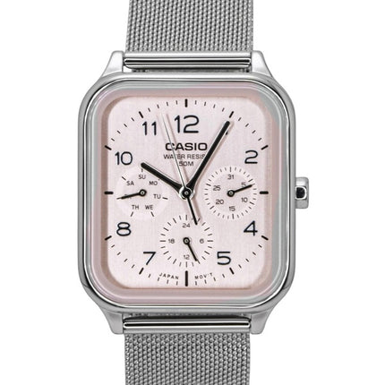 Montre homme Casio MTP-M306M-4AV, analogique standard, cadran saumon, en acier inoxydable, à quartz.