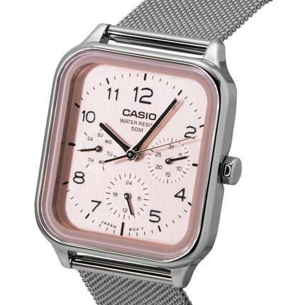 Montre homme Casio MTP-M306M-4AV, analogique standard, cadran saumon, en acier inoxydable, à quartz.