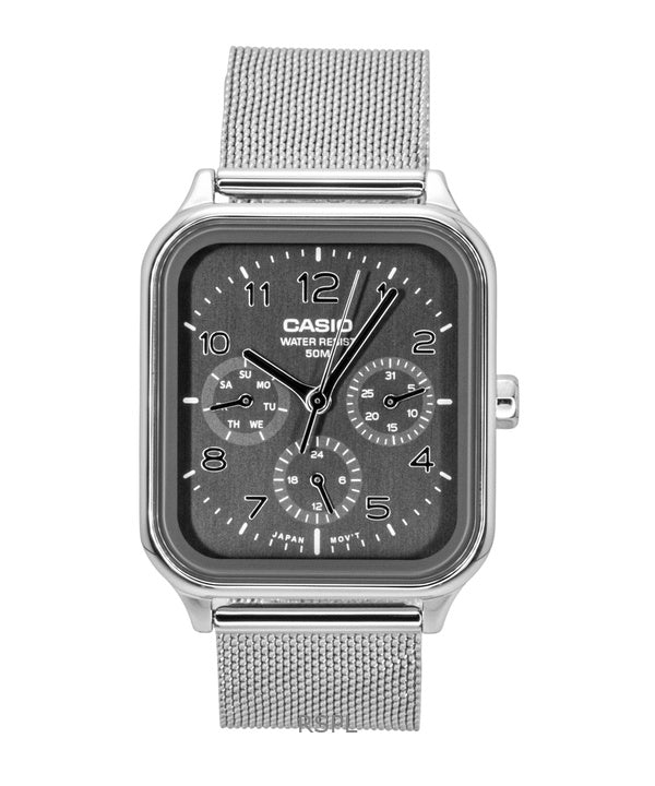 Montre homme Casio MTP-M306M-8AV, analogique standard, cadran gris, acier inoxydable, mouvement à quartz.