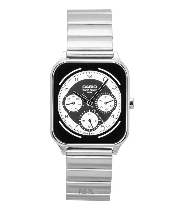 Montre homme Casio MTP-M307D-1BV, analogique standard, cadran noir et blanc, en acier inoxydable, à quartz.