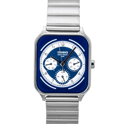 Montre homme Casio MTP-M307D-2BV, analogique standard, cadran bleu et blanc, en acier inoxydable, à quartz.