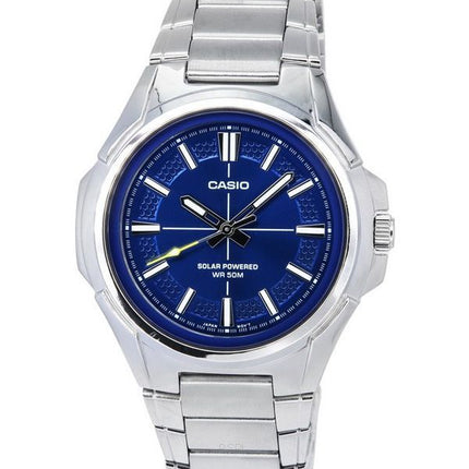 Montre Homme Casio Standard Analogique Acier Inoxydable Cadran Bleu Solaire MTP-RS100D-2A
