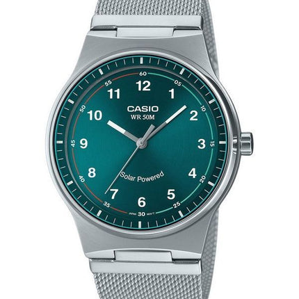 Montre Casio Standard analogique en acier inoxydable avec cadran vert solaire MTP-RS105M-3BV pour homme