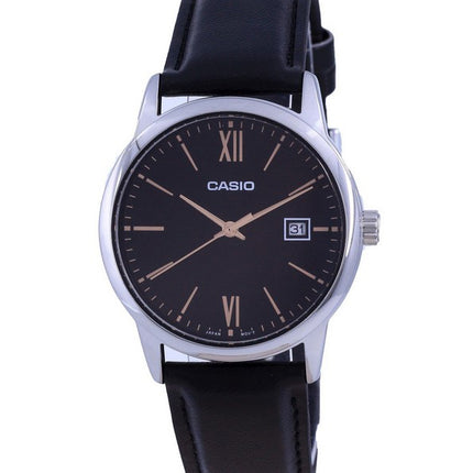 Montre Homme Casio Cadran Noir Acier Inoxydable Analogique Quartz MTP-V002L-1B3 MTPV002L-1