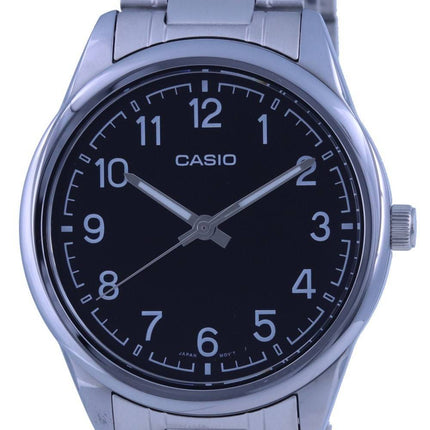 Montre Homme Casio Cadran Noir Acier Inoxydable Quartz Analogique MTP-V005D-1B4 MTPV005D-1
