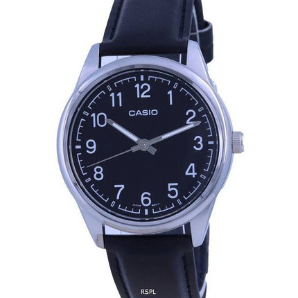 Montre Homme Casio Cadran Noir Acier Inoxydable Analogique Quartz MTP-V005L-1B4 MTPV005L-1