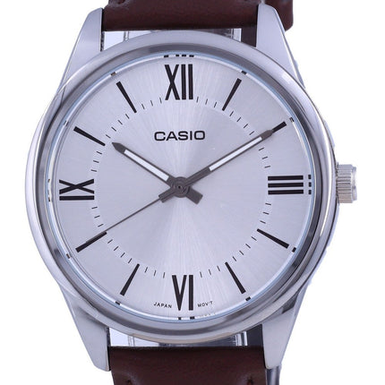 Montre Homme Casio Cadran Argent Acier Inoxydable Quartz Analogique MTP-V005L-7B5 MTPV005L-7