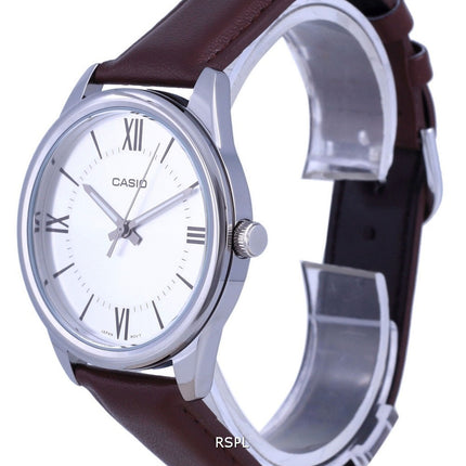 Montre Homme Casio Cadran Argent Acier Inoxydable Quartz Analogique MTP-V005L-7B5 MTPV005L-7