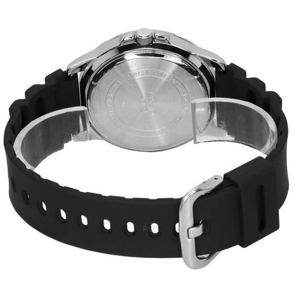 Montre pour homme Casio Standard analogique bracelet en résine cadran noir Quartz MTP-VD01-1E MTPVD01-1E