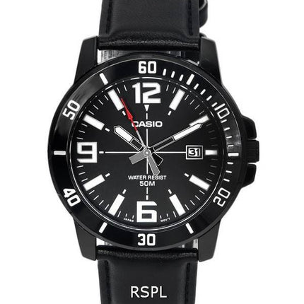 Montre Homme Casio Enticer Cadran Noir Analogique Quartz MTP-VD01BL-1B MTPVD01BL-1B