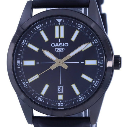 Montre Homme Casio Analogique Cadran Noir Bracelet Cuir Quartz MTP-VD02BL-1E MTPVD02BL-1
