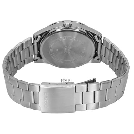 Montre Casio Standard analogique en acier inoxydable avec cadran bleu et quartz MTP-VD03D-2A2 pour homme