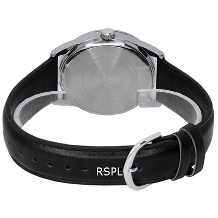 Montre Homme Casio Analogique Bracelet Cuir Cadran Noir Quartz MTP-VD03L-1A MTPVD03L-1