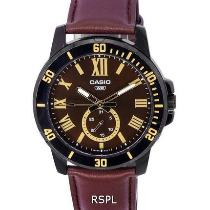 Montre Homme Casio Analogique Cadran Marron Quartz MTP-VD200BL-5B MTPVD200BL-5B