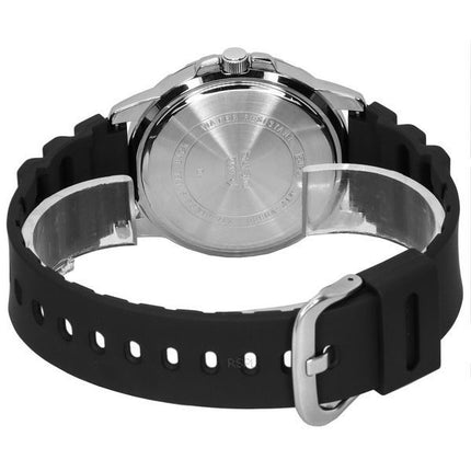 Casio Standard Bracelet en résine analogique Cadran blanc Quartz MTP-VD300-7B MTPVD300-7B Montre pour homme