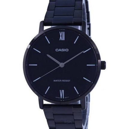 Montre Homme Casio Cadran Noir Acier Inoxydable Analogique MTP-VT01B-1B MTPVT01B-1