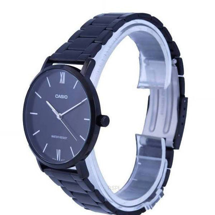 Montre Homme Casio Cadran Noir Acier Inoxydable Analogique MTP-VT01B-1B MTPVT01B-1