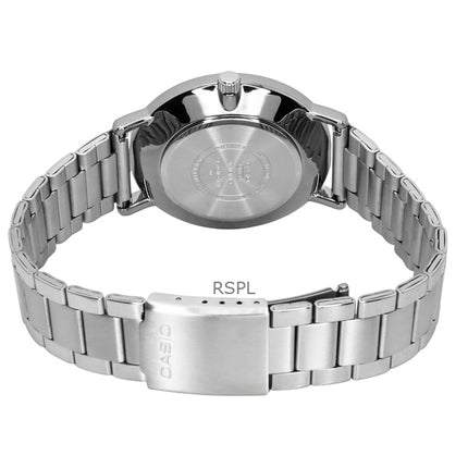 Montre analogique Casio Standard pour homme, acier inoxydable, cadran vert, quartz, MTP-VT03D-3B