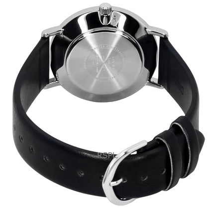 Montre analogique Casio Standard pour homme, bracelet en cuir, cadran blanc, quartz, MTP-VT04L-7E