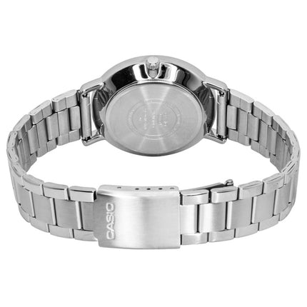 Montre homme Casio analogique en acier inoxydable, cadran blanc, mouvement à quartz MTP-VT06D-7B