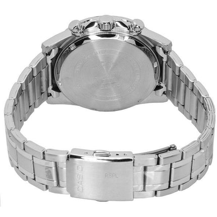 Casio Standard Analogique Acier Inoxydable Cadran Noir Quartz MTP-W500D-1A MTPW500D-1 Montre Homme