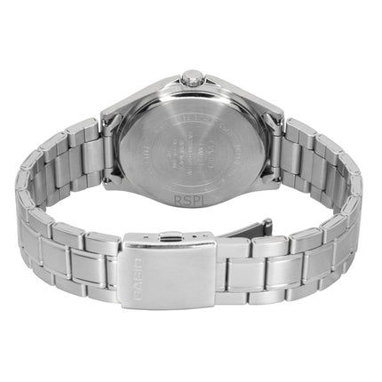 Montre analogique Casio Standard pour homme, acier inoxydable, cadran bleu, quartz, MTS-115D-2A1V