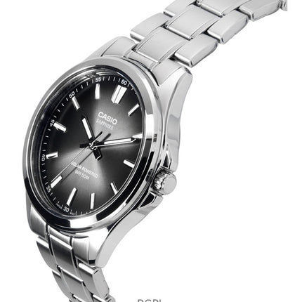 Montre analogique Casio Standard pour homme, cadran noir, acier inoxydable, solaire, MTS-RS100D-1AV