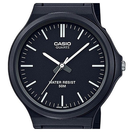 Montre analogique Casio Youth pour homme avec bracelet en résine et cadran noir à quartz MW-240-1EV
