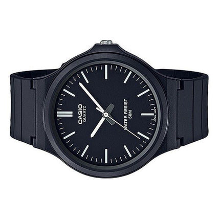 Montre analogique Casio Youth pour homme avec bracelet en résine et cadran noir à quartz MW-240-1EV